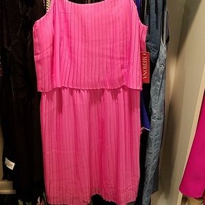 Pink pleated dress
